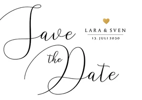 Schlichte Save-the-Date-Karte Kalligrafie