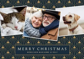 Stilvolle Weihnachtskarte mit 3 eigene Fotos
