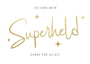 Superheld Dankeskarte