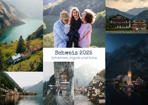 Urlaubskarte Fotocollage Schweiz modern