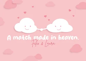 Valentinskarte 'A match made in heaven'