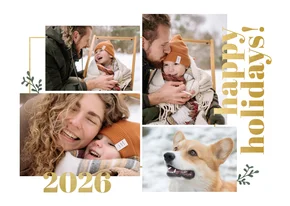 Weihnachtsgrußkarte Fotos 'Happy Holidays'