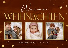 Weihnachtskarte Fotocollage 'Warme Weihnachten'