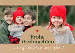Weihnachtskarte Fotos mit Bogen