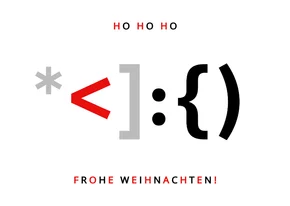 Weihnachtskarte IT Weihnachtsmann als Programmiersprache