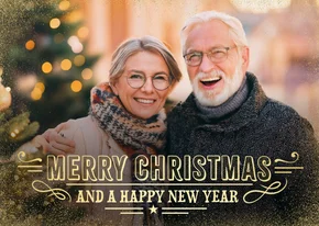 Weihnachtskarte mit eigenem Foto 'Merry Christmas'