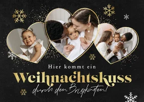 Weihnachtskarte SOS Kinderdörfer 'Weihnachtskuss'