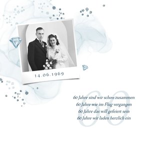 Diamantene Hochzeit Einladungskarte Send a Smile