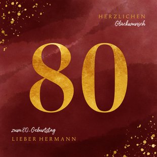 Geburtstagskarte Zum 80. Geburtstag – Vintage-Design, Mit Umschlag, Perfekt Für Oma, Opa, Eltern Oder Freunde