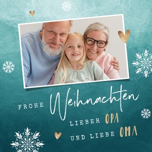 Weihnachtskarte Für Oma Mit Goldfolien-Schriftzug – Personalisierte Karte "To Nanna From Grandchildren" – Inklusive Umschlag, 159 X 184 Mm
