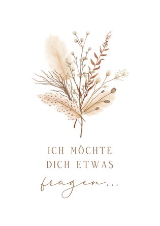 Trauzeugin Fragen Bohemien Stil Hochzeitskarte Trockenzweige