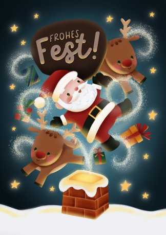  Lustige Weihnachtskarten selbst gestalten & bestellen Illustration 