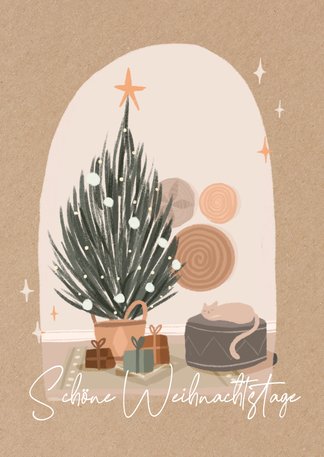 Weihnachtskarte Für Nichte – Modernes Design Mit Goldglitzer, 22,9 X 15,2 Cm, Blanko Innen
