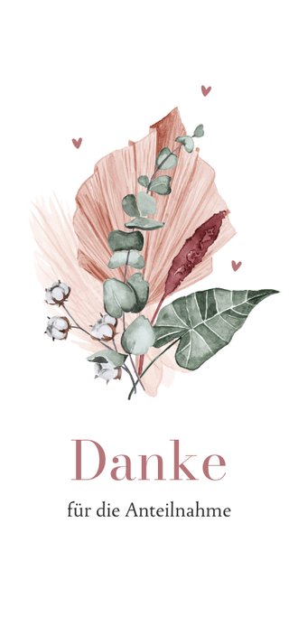 Dankeskarte Trauer Anteilnahme floral | Send a Smile