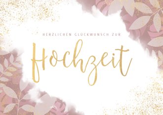 Glückwunschkarte zur Hochzeit in modernem Send a Smile