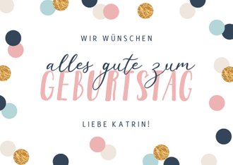 KonfettiGlückwunschkarte zum Geburtstag Send a Smile