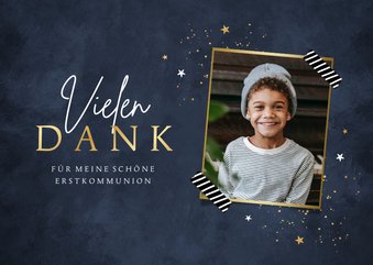 Dankeschönkarte Erstkommunion Foto & Sternchen