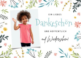 Dankeskarte Abschied Kindergarten Foto & Blumen