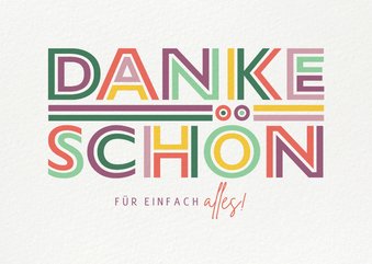 Dankeskarte Dankeschön bunt