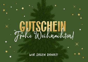 Dankeskarte 'Frohe Weihnachten' Mitarbeiter Gutschein