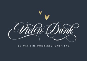 Dankeskarte Hochzeit Schreibschrift