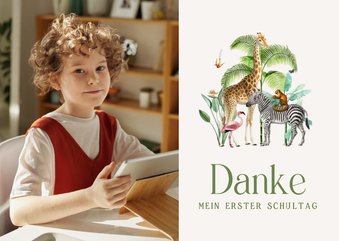 Danksagung Schulanfang Foto & Dschungeltiere