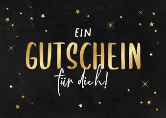 'Ein Gutschein für dich' Gutscheinkarte Schriftzug