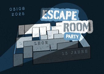 Einladung Escape Room Party - Labyrinth 13. Geburtstag