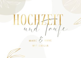 Einladung Hochzeit & Taufe elegant & abstrakt
