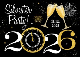 Einladung Silvester-/Neujahrsparty 2025/2026