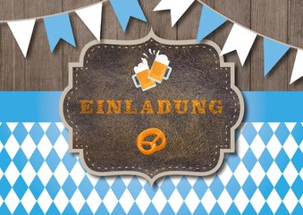 Einladung zum Oktoberfest in Blau-Weiß