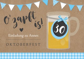 Einladung zum Oktoberfest O'zapft is