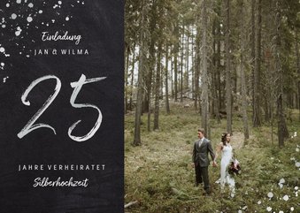 Einladung zur Silberhochzeit mit 25 und Foto