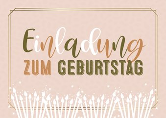 Einladungskarte Geburtstag mit vielen Kerzen