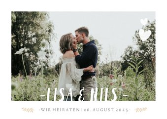 Einladungskarte zur Hochzeit Timeline & Foto