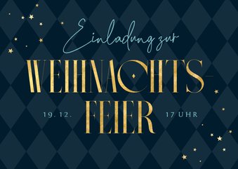 Einladungskarte zur Weihnachtsfeier elegante Schrift
