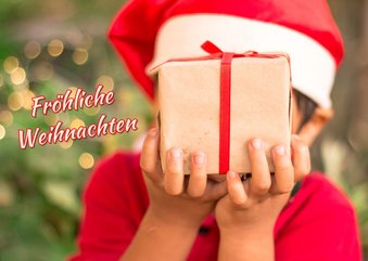 Fair Trade Weihnachtskarte geschäftlich mit Geschenk