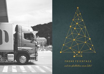 Firmen-Weihnachtskarte Foto & Weihnachtsbaum Verbindungen