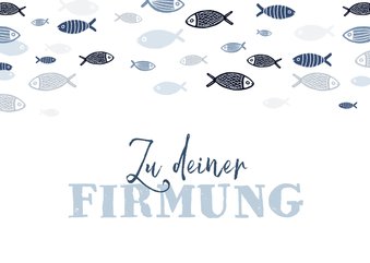 Firmungs-Glückwunschkarte kleine Fische