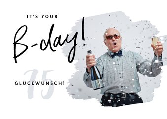 Foto-Glückwunschkarte zum Geburtstag B-day