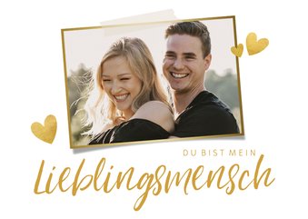 Foto-Grußkarte 'Du bist mein Lieblingsmensch'