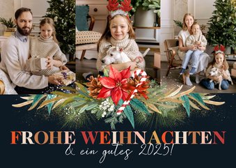 Foto-Karte Weihnachtsgesteck Blumenornament