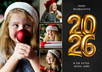 Foto-Weihnachtskarte Folienballon 2026 