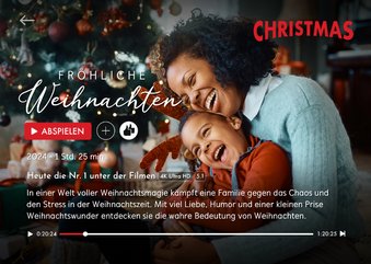 Foto-Weihnachtskarte Streaming Dienst Weihnachtsfilm