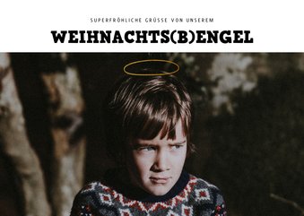 Foto-Weihnachtskarte Weihnachts(B)engel