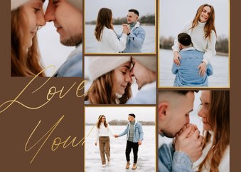 Fotocollagekarte 'I love you' mit 6 Fotos 