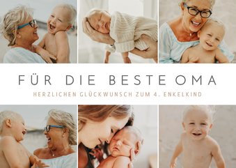 Fotokarte 6 Fotos Glückwunsch Oma Enkelkinder
