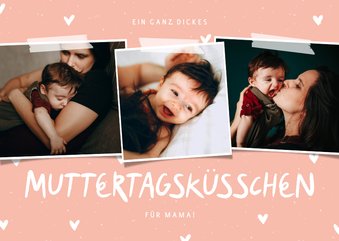 Fotokarte Muttertagsküsschen