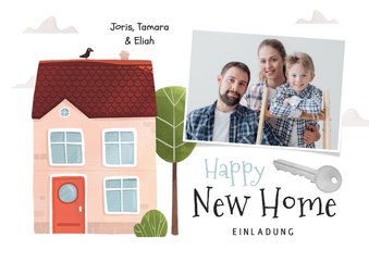 Fotokarte Umzug Einladung Housewarming