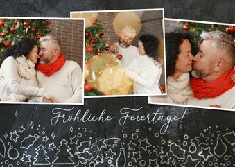 Fotoweihnachtskarte im Tafellook